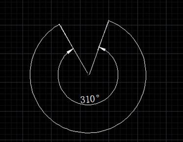 CAD中如何標注大于180度的角度
