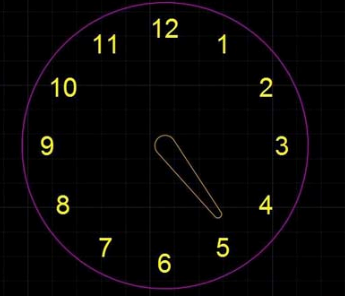 用CAD軟件簡單繪制一個時鐘 用CAD軟件簡單繪制一個時鐘