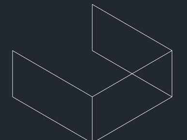 CAD利用直線繪制長方體軸測圖