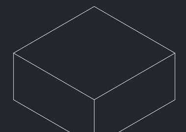 CAD利用直線繪制長方體軸測圖