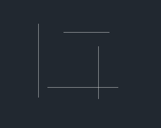 如何用CAD快速把四條不相交的線合成矩形? 如何用CAD快速把四條不相交的線合成矩形?