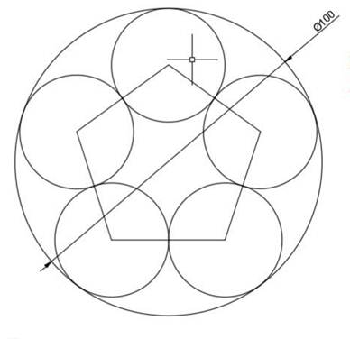CAD如何標(biāo)注五邊形相切圓的半徑 CAD如何標(biāo)注五邊形相切圓的半徑