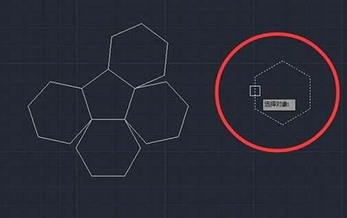 CAD怎么對齊多個六邊形 CAD怎么對齊多個六邊形