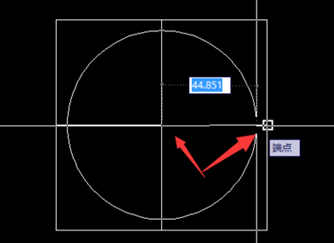 CAD如何在正方形里繪制內切圓？