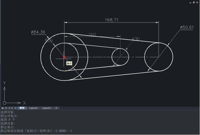 CAD如何使用SCALE命令復(fù)制對(duì)象 CAD如何使用SCALE命令復(fù)制對(duì)象