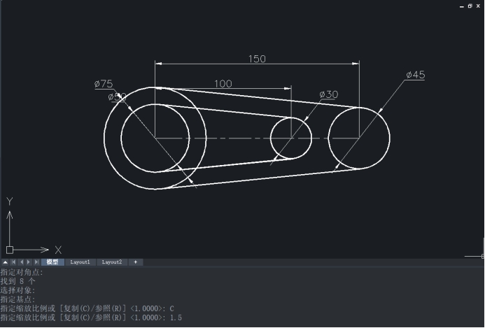 CAD如何使用SCALE命令復(fù)制對(duì)象 CAD如何使用SCALE命令復(fù)制對(duì)象